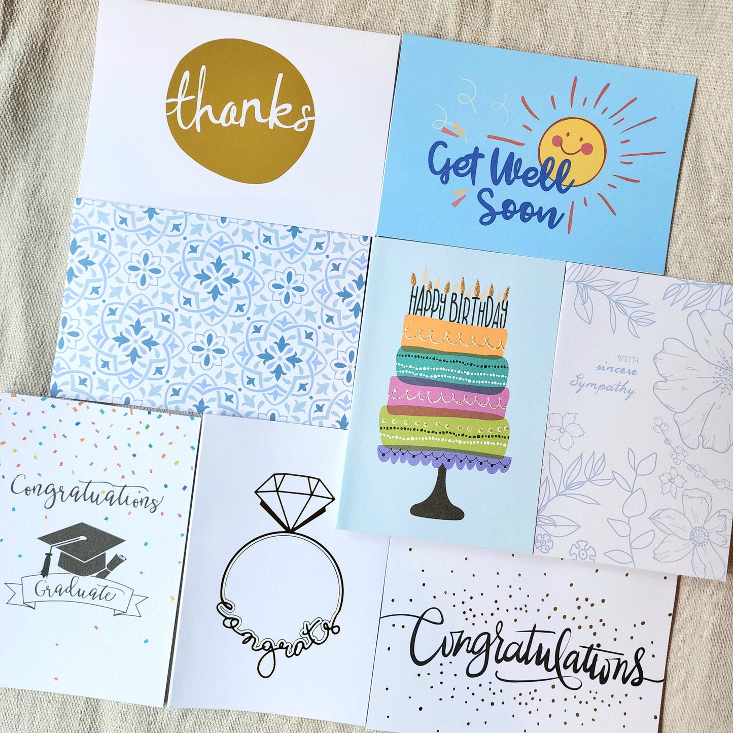 Variety of Greeting Cards to choose from.