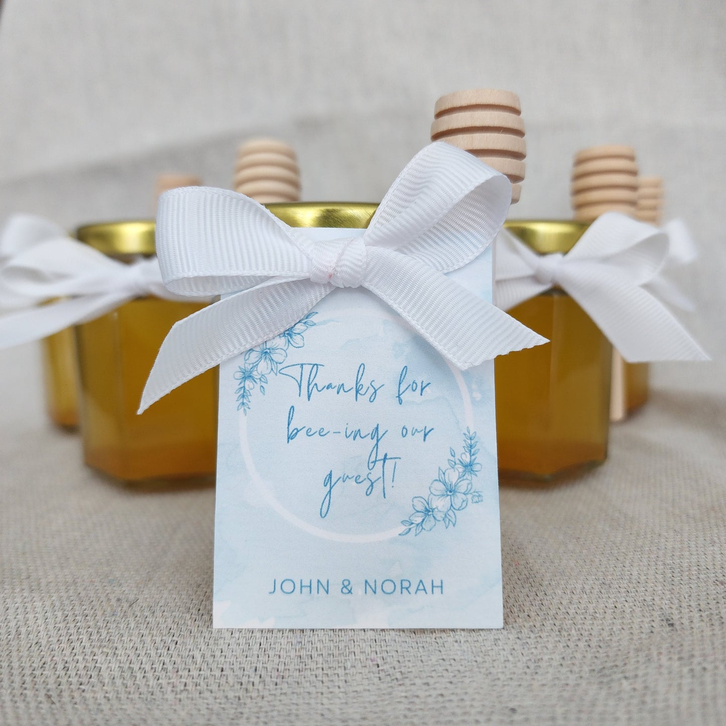 Honey Jar with Customized Tag (bundle of 6)