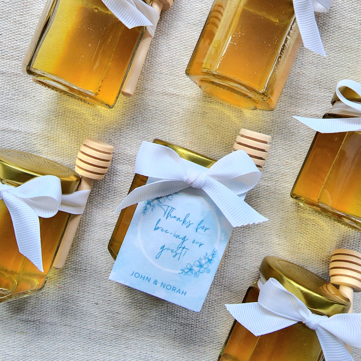 Honey Jar with Customized Tag (bundle of 6)
