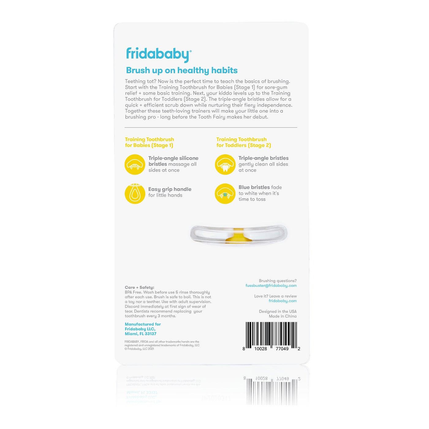 Fridababy - Grow-With-Me Training Toothbrush Set 6M+