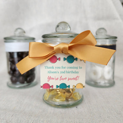 Candy Jar with Customized Tag (bundle of 6)
