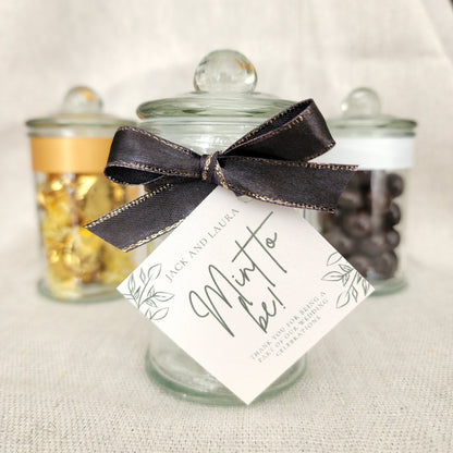 Candy Jar with Customized Tag (bundle of 6)