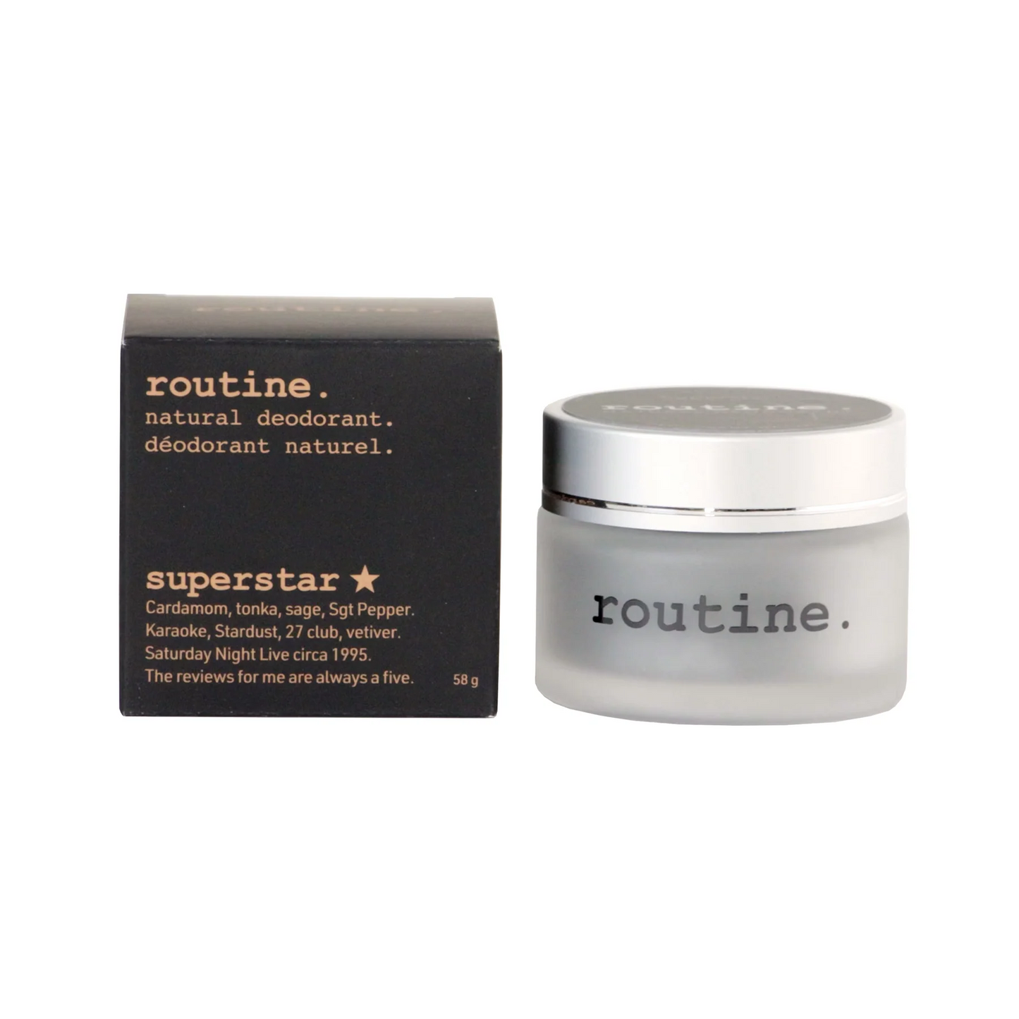 Superstar (Activated Charcoal, Magnesium, Prebiotic) Deodorant Jar